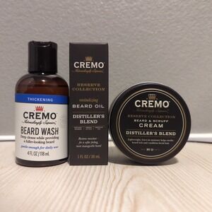 CREMO Thickening beard wash + Distiller's Blend Oil + Distiller's Blend Cream